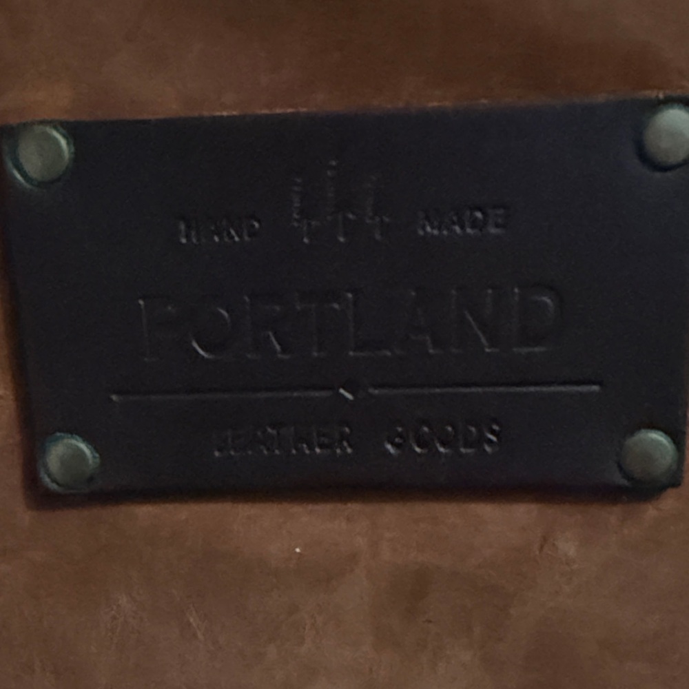 Portland Leather Goods Brown Medium Leather zip Tote with Front Pocket - Picture 2 of 3